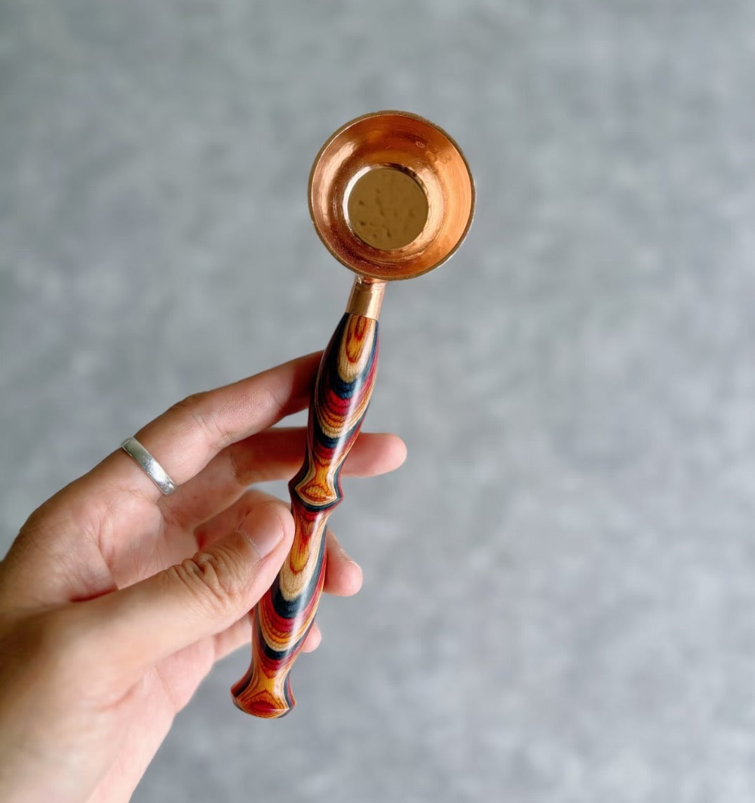 Skateboard Copper Coffee Bean Spoon With Handmade Handle