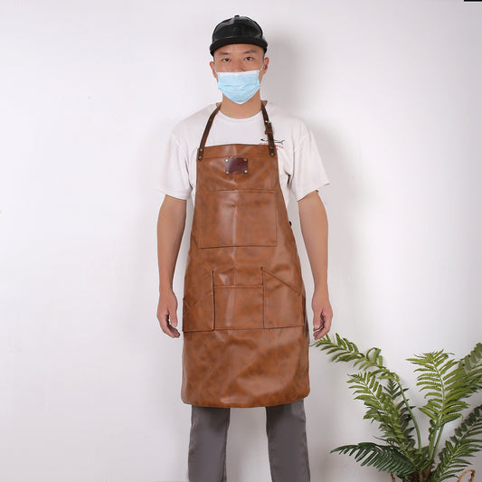New Design PU+Leather Barista Apron MT021
